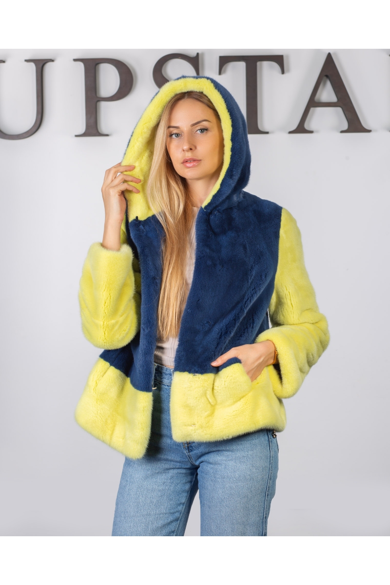 Fur coat 01-05-539 04- Snorkel blue-LIM