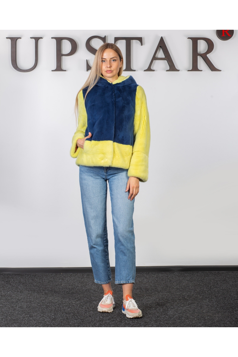 Fur coat 01-05-539 04- Snorkel blue-LIM