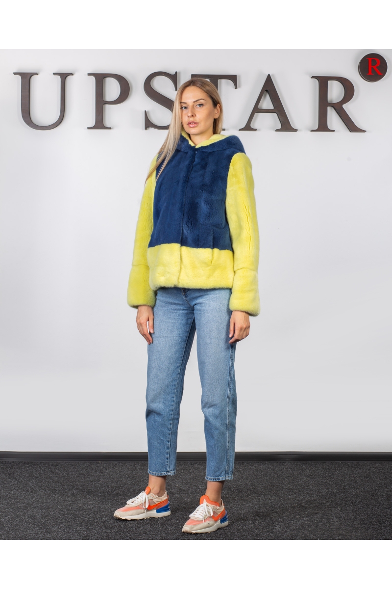 Fur coat 01-05-539 04- Snorkel blue-LIM