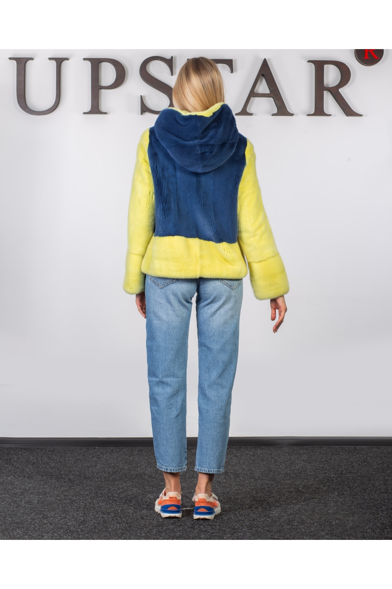 Fur coat 01-05-539 04- Snorkel blue-LIM