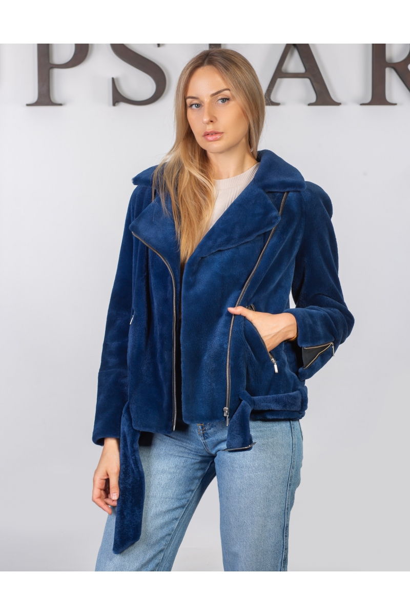 Fur coat 01-05-658-Ep.Snorkel blue
