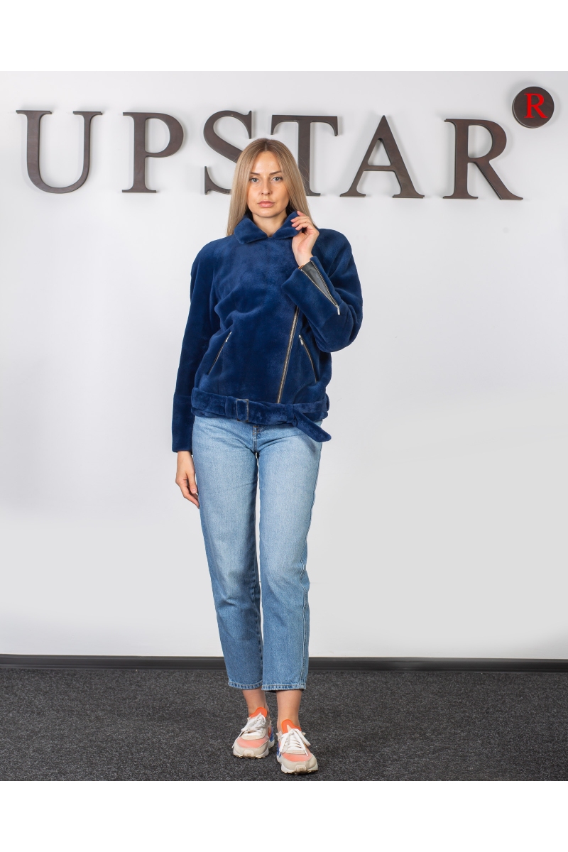 Fur coat 01-05-658-Ep.Snorkel blue