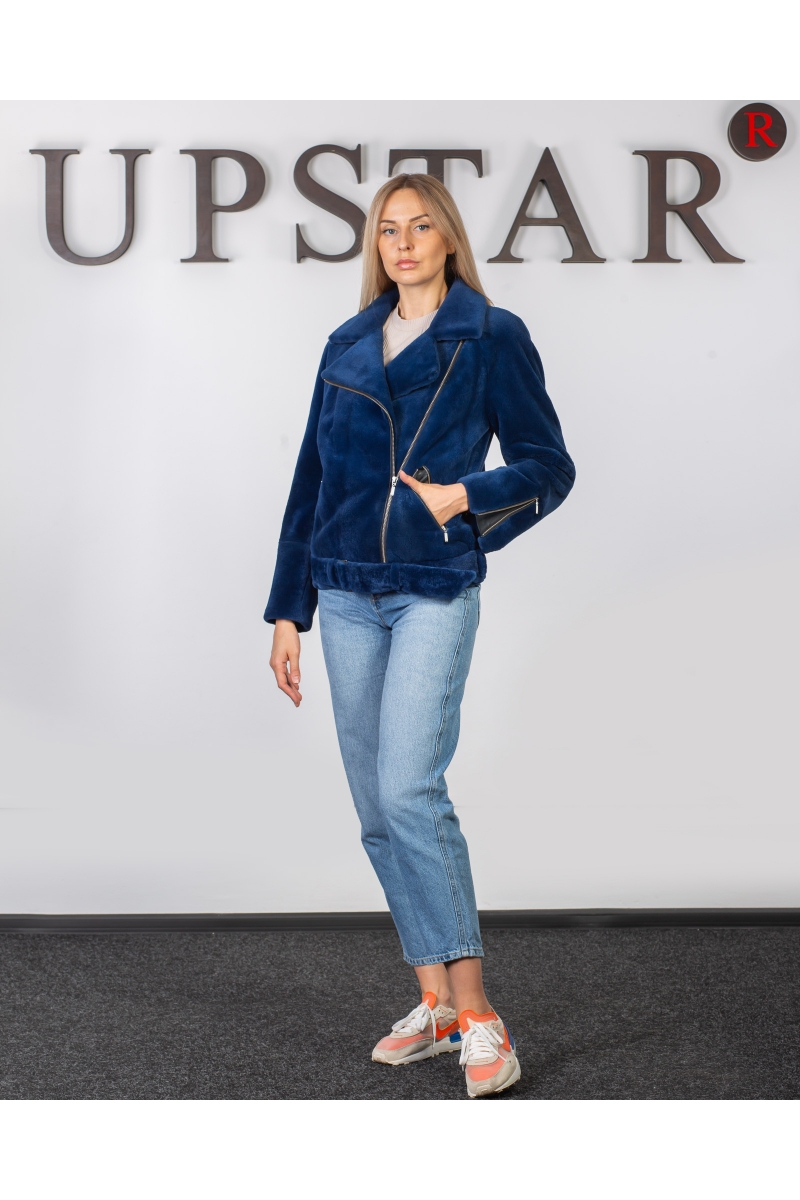 Fur coat 01-05-658-Ep.Snorkel blue