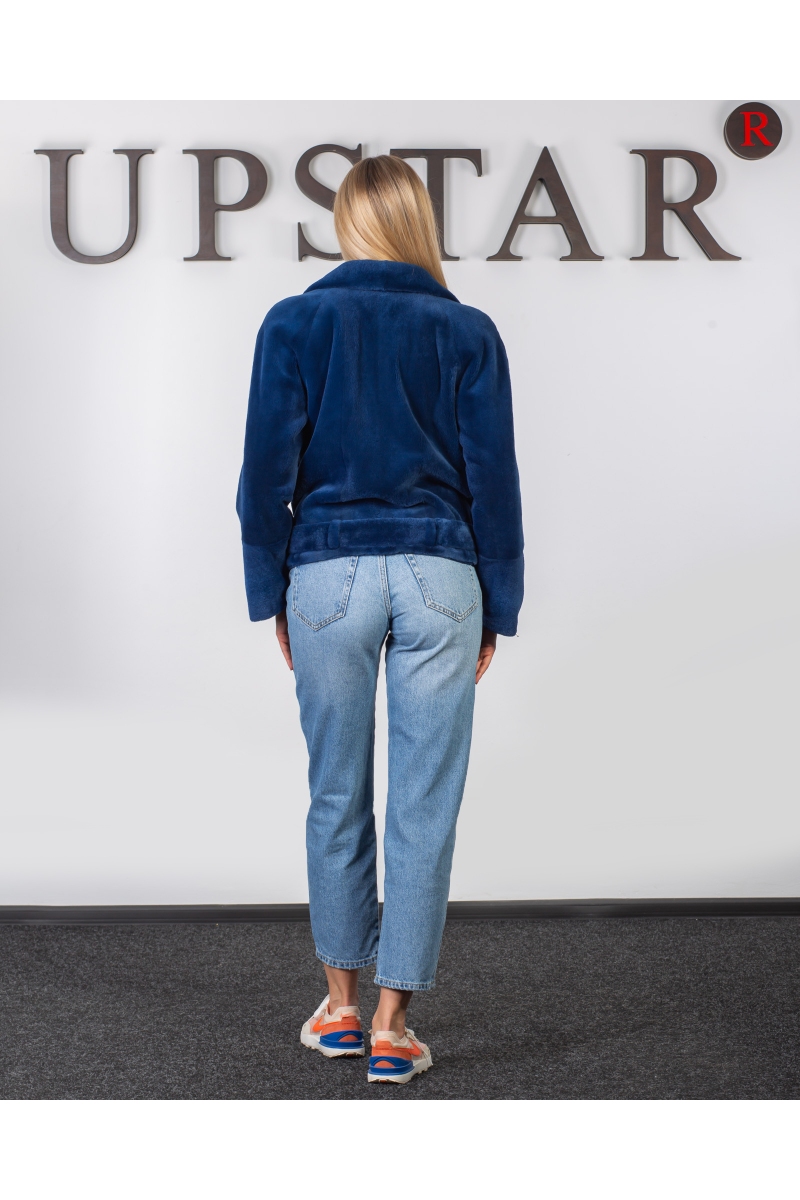 Fur coat 01-05-658-Ep.Snorkel blue