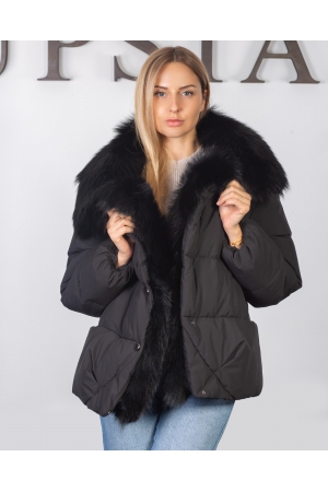 Фото - Женский пуховик  с лисой (1096)