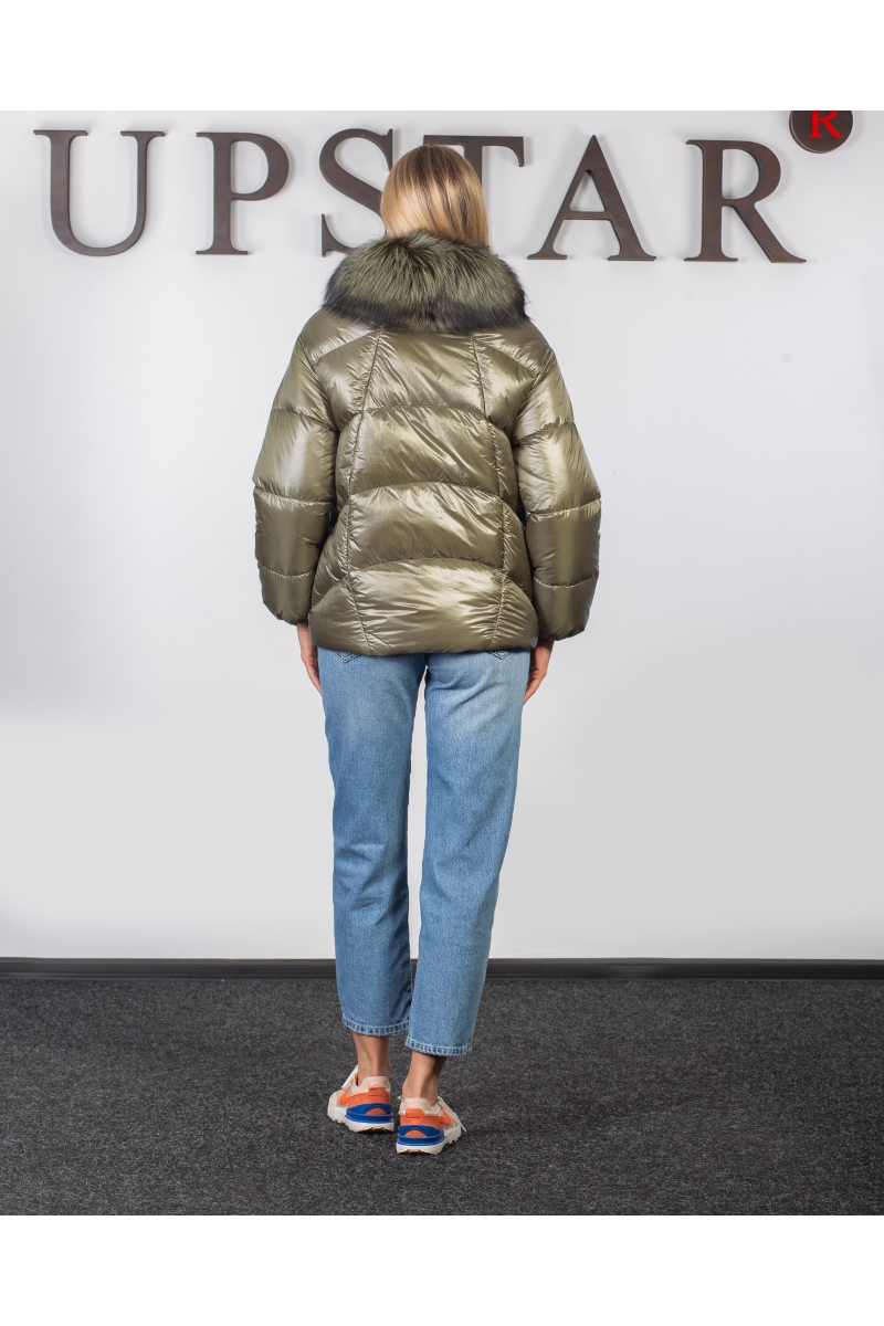 Жіночий пуховік  з песцом, фото 3, ціна