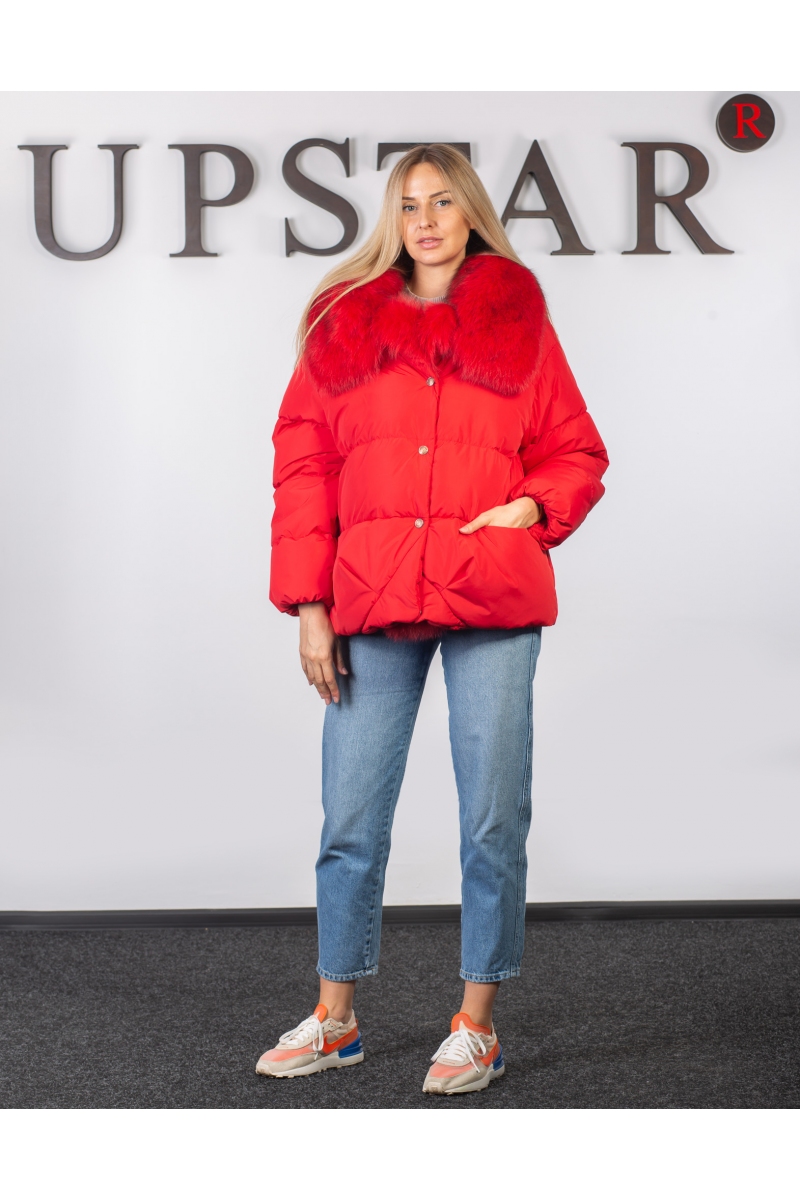 Жіночий пуховік  з песцом, фото 2, ціна