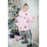 Kids fur coat 03-05-010-light pink-stars