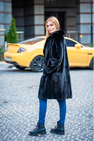 Шуба из норки