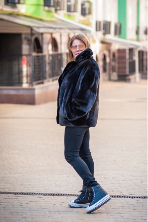 Шуба из норки