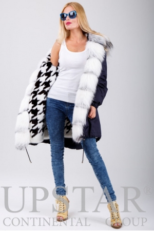 Женская парка с лисой