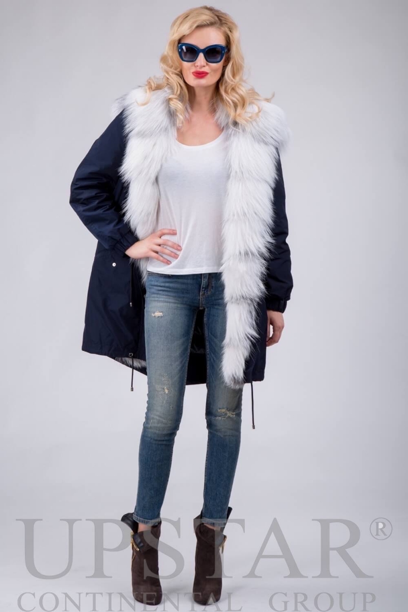 Жіноча парка з лисицею, фото 1, ціна