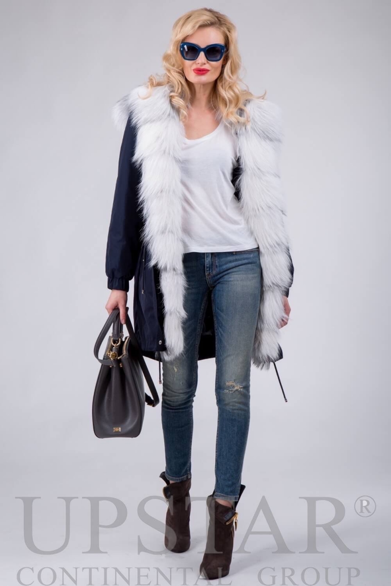 Жіноча парка з лисицею, фото 2, ціна