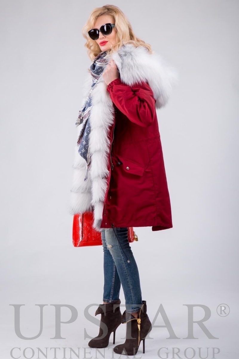 Жіноча парка з лисицею, фото 1, ціна