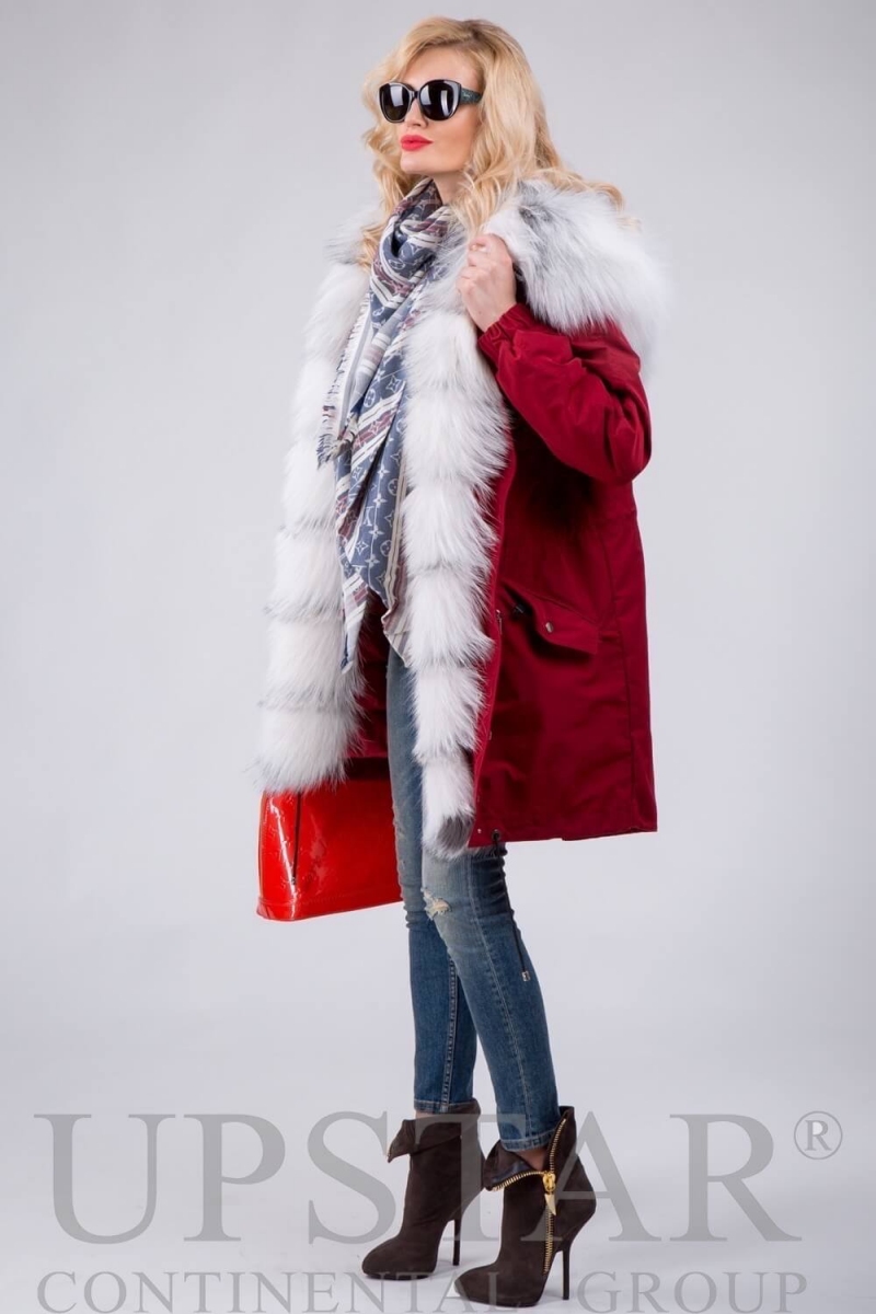 Жіноча парка з лисицею, фото 2, ціна