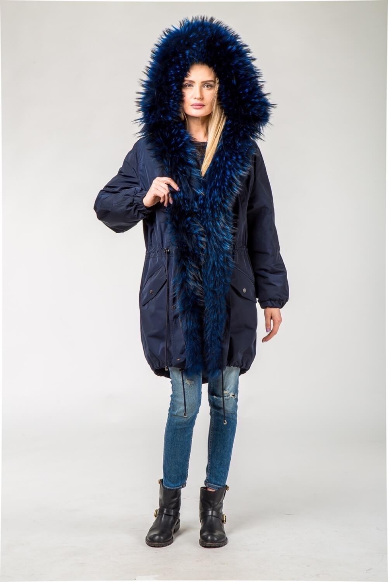 Фото - Жіноча парка з єнотом 