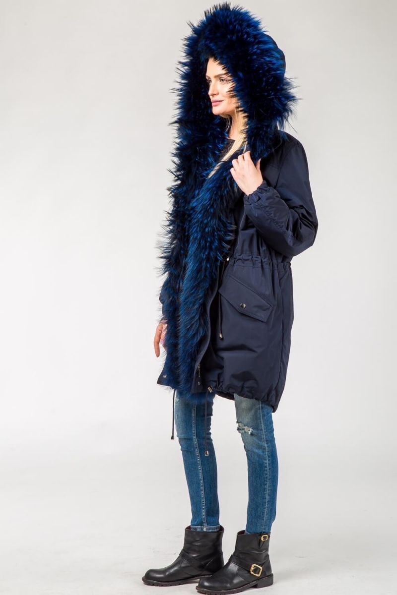 Жіноча парка з єнотом, фото 7, ціна