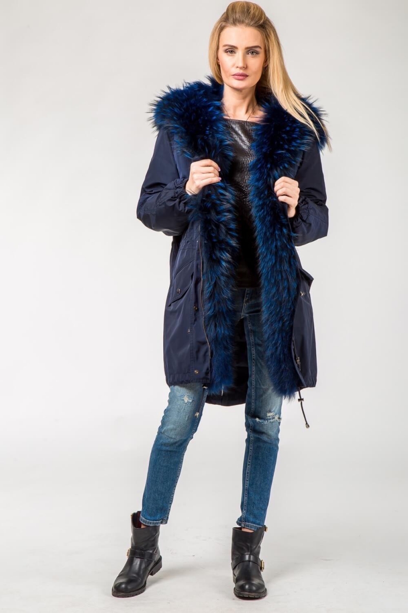 Жіноча парка з єнотом, фото 6, ціна