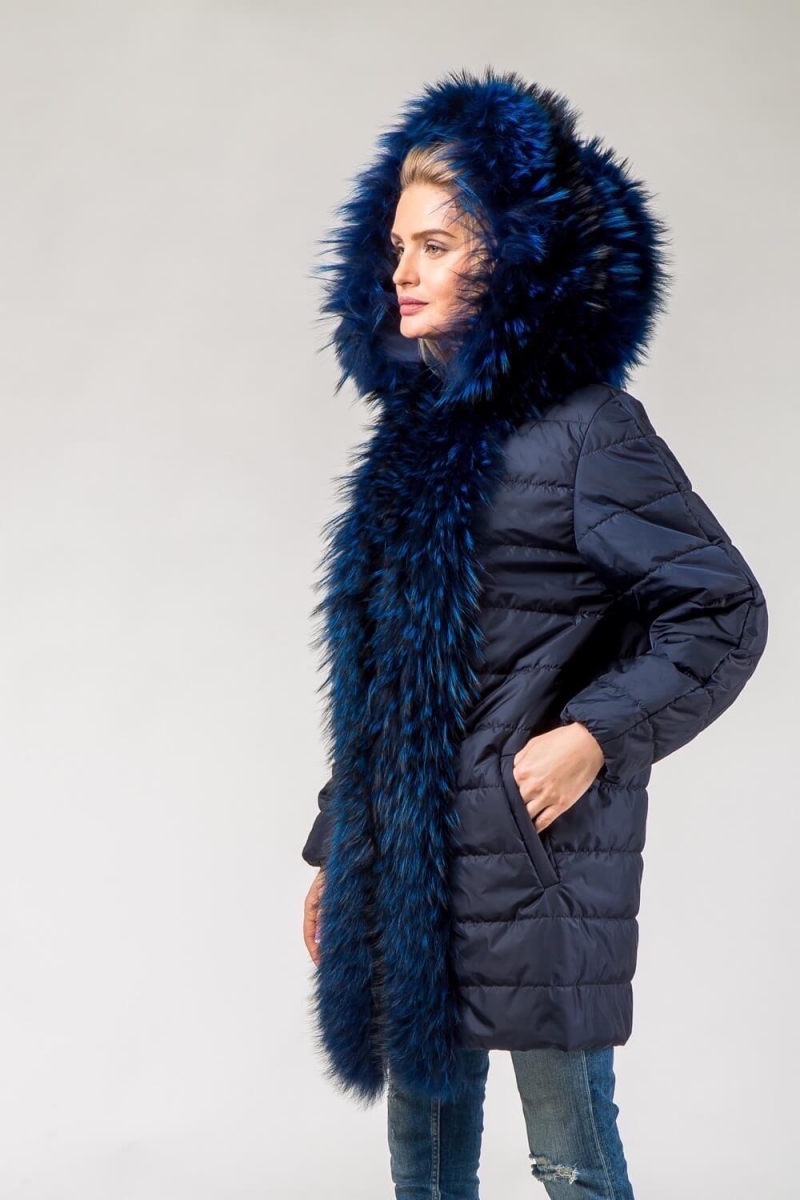 Жіноча парка з єнотом, фото 5, ціна