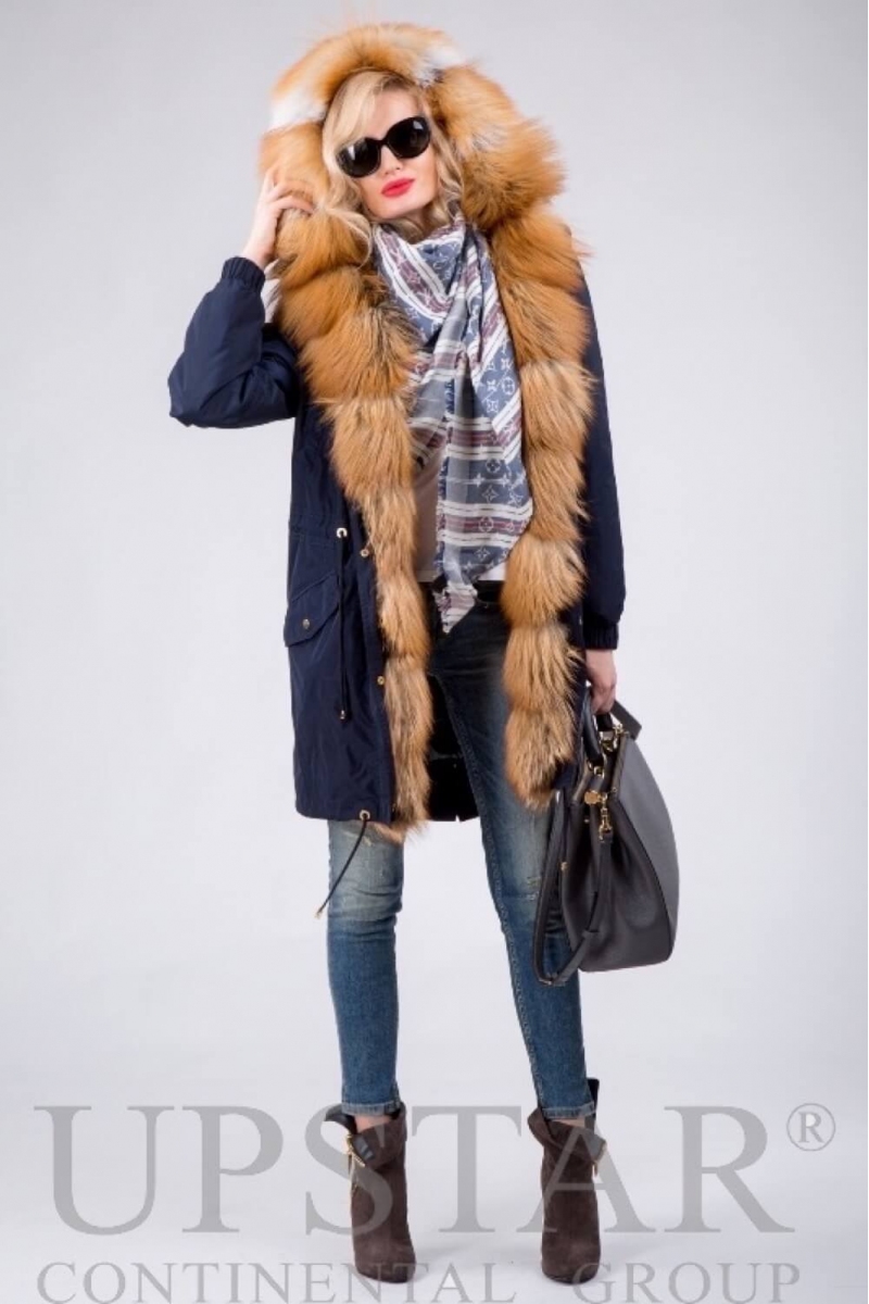 Жіноча парка з лисицею, фото 2, ціна