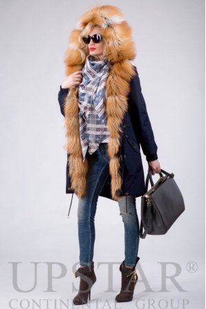 Женская парка с лисой