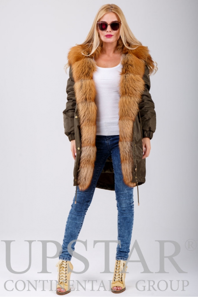 Жіноча парка з лисицею, фото 5, ціна