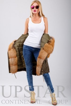 Женская парка с лисой