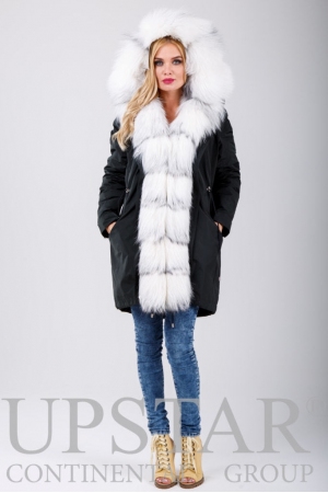 Женская парка с лисой