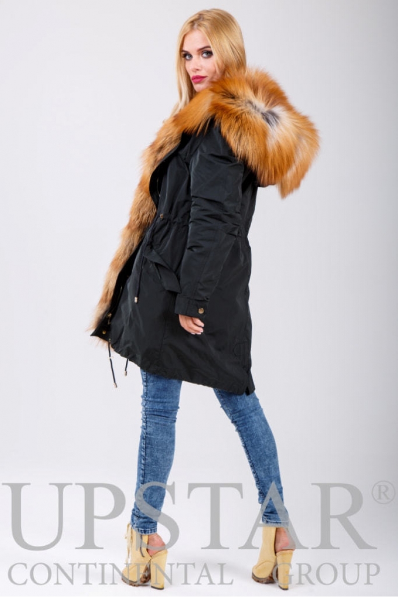 Жіноча парка з лисицею, фото 6, ціна
