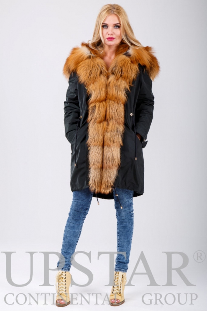 Жіноча парка з лисицею, фото 1, ціна