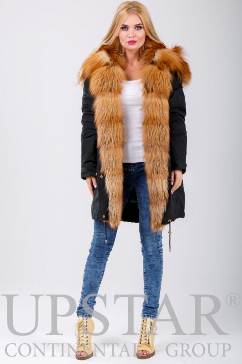 Жіноча парка з лисицею, фото 2, ціна