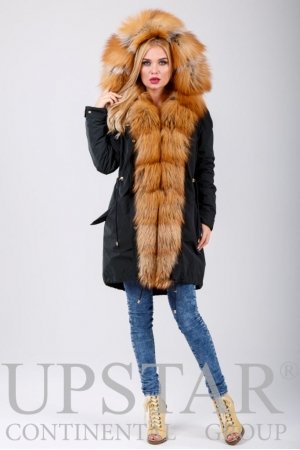 Женская парка с лисой