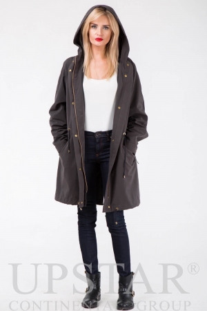 Женская парка с лисой