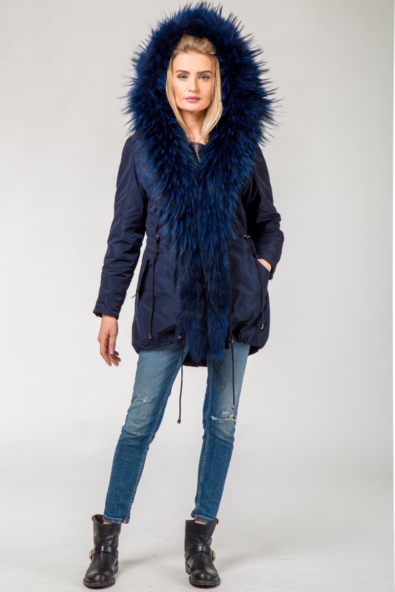 Фото - Жіноча парка з єнотом 