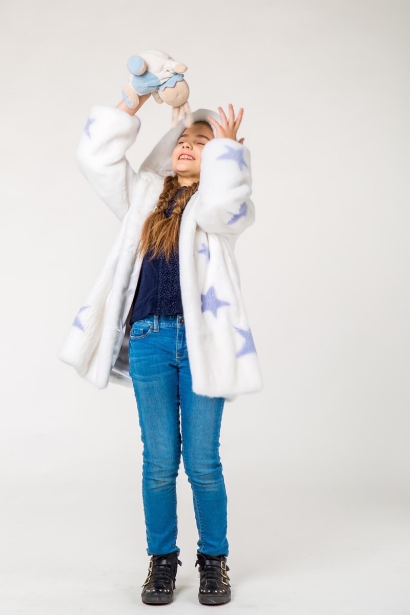 Kids fur coat 03-05-006- WT