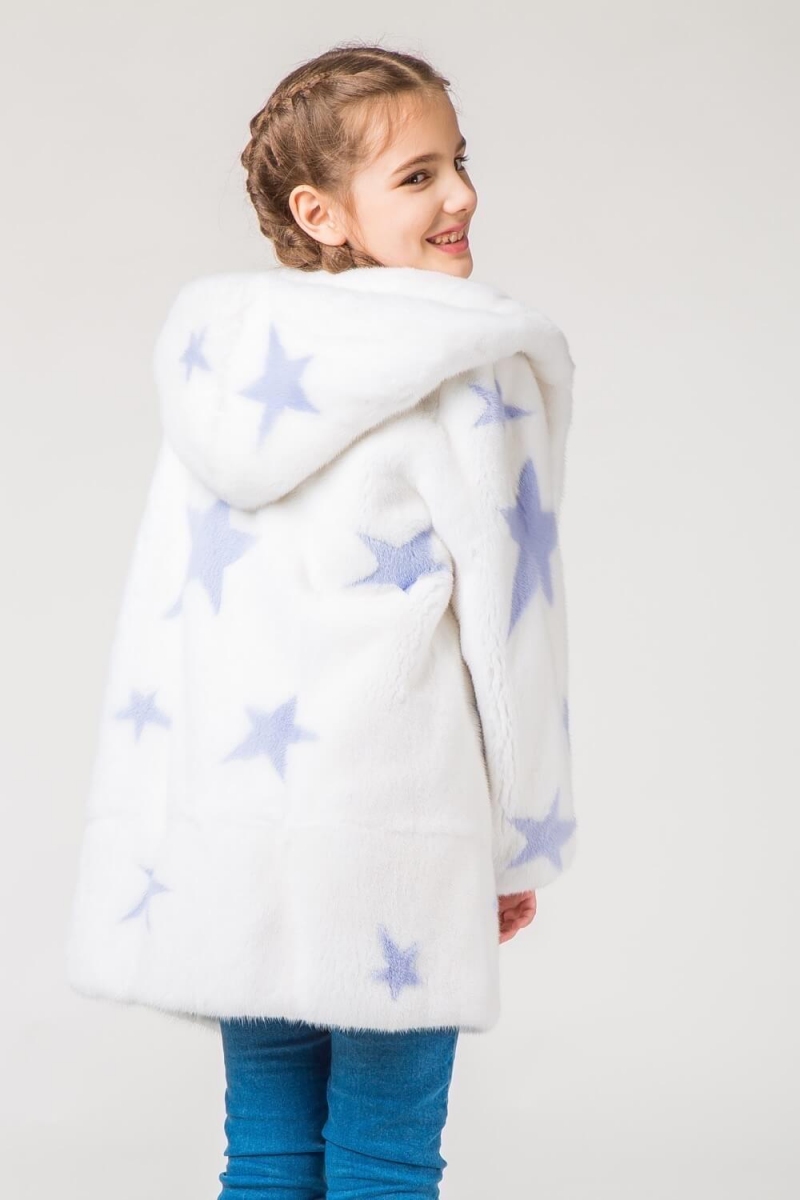 Kids fur coat 03-05-006- WT