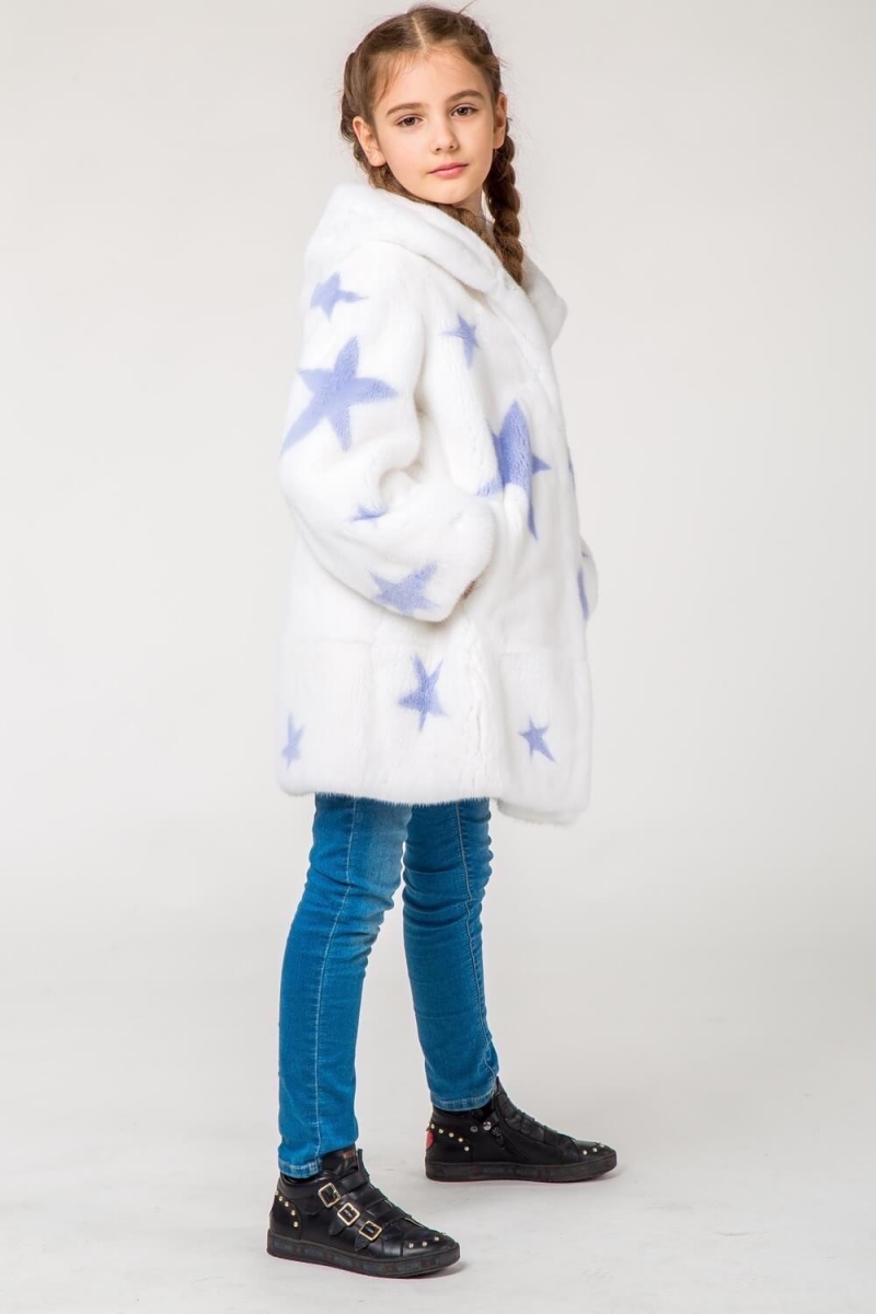 Kids fur coat 03-05-006- WT
