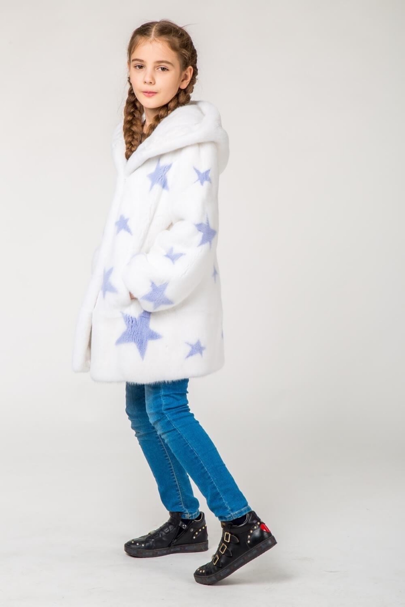 Kids fur coat 03-05-006- WT