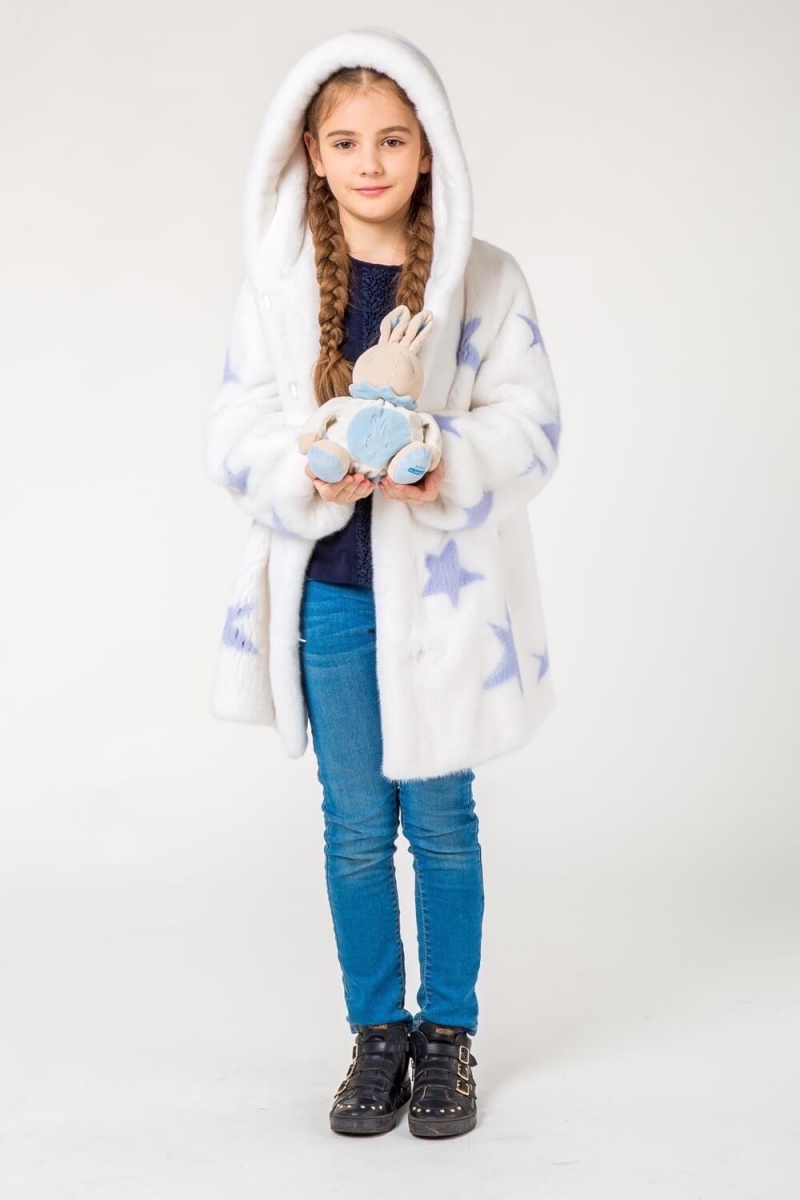Kids fur coat 03-05-006- WT